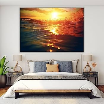 Amazon.co.jp: SHYAMIC 海絵 アート海 自然風景, 海の上の日の出